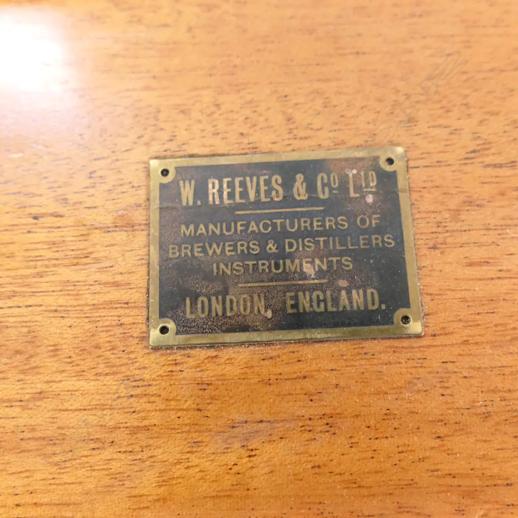 MAHOGANY CASED BREWERS & DISTILLERS HYDROMETER by W. REEVES & CO. AND BOXED CARL ZEISS CHROME SPECTROSCOPE (2) Image 1++